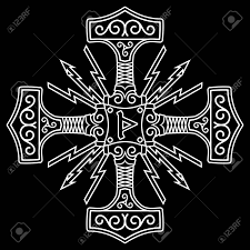 Martillo De Thors Mjolnir Y Runas Nordicas Aisladas En Negro Ilustracion Vectorial Ilustraciones Vectoriales Clip Art Vectorizado Libre De Derechos Image 98515180 Solían hacer la señal del martillo, al igual que los cristianos en suecia, thor, como odin, vestía supuestamente un sombrero de ala ancha, por lo. martillo de thors mjolnir y runas nordicas aisladas en negro ilustracion vectorial