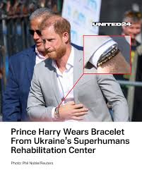 Prince Harry received the bracelet during the Invictus Games in Vancouver,  in a meeting with the Superhumans Center's CEO, Olha Rudneva. In April, he  visited the center in Ukraine, where he met