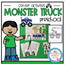 Best practices & activities for preschoolers. Monster Truck Center Activities By Preschool Printable Tpt