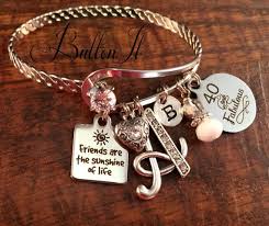40th Birthday Present Ideas For Her Jewellery Best Friend Gift Friendship Bracelet Friend Birthday Gift 40th Birthday Gifts For Her 60th Birthday 50th Birthday Birthstone Inital 40th Birthday Gifts For Women Best Friend Gifts Gifts For Friends