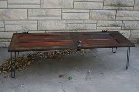 Coffee tables for any budget. Sale Old Door Coffee Table With Rebar Hairpin Legs Old Door Tables Door Coffee Tables Coffee Table
