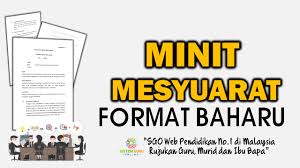 Bilik tayang, sk taman universiti penasihat : Format Baharu Minit Mesyuarat