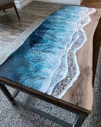 Furniture artist kristopher kirkpatrick offering san diego, palm springs, and los angeles the finest live edge walnut, stone, and glass tables on the market. Epoxy Dining Table Beach Etsy Resin Furniture Diy Resin Art Wood Table Design