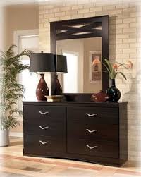 X Cess Contemporary Merlot Wood Dresser And Mirror Furniture Ashley Bedroom Furniture Sets Contemporary Dresser