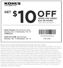 Pinned February 15th 10 Off 30 At Kohls Or Online Via Promo Code Tenbucks Coupon Via The Coupons App Coupon Apps Coupons Promo Codes