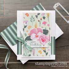 Stampin up card ideas 2021. Sneak Peek Pansy Petals Happy Birthday Card Stampin Pretty