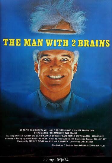 STEVE MARTIN FILM POSTER, THE MAN WITH TWO BRAINS, 1983 Stock Photo - Alamy