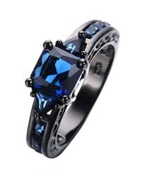 Black And Blue Engagement Rings Antique Design Blue Engagement Rings Jagfox Com Black Gold Ring Blue Sapphire Wedding Ring Blue Engagement Ring