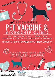 Vetco may deem pets ineligible for any or all services or products. 3 30 Fitchburg Vaccine Microchip Clinic Fitchburg Dog Park