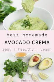 Vegan Avocado Crema Healthy Easy Avocado Centric Recipe Vegan Avocado Recipes Avocado Vegan Avocado Recipes