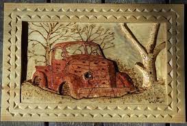 Relief Carving Of 1939 International Pickup Woodcarving Carving Carving Hand Carved Wood Carving