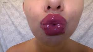 Glossy lipstick porn