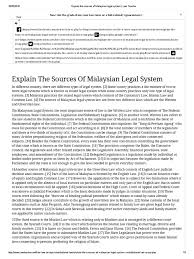 However, other sources of law, such as islamic law and. Explain The Sources Of Malaysian Legal System Law Teacher Sources Of Law Government Information