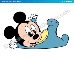 Download Baby Mickey Disney Babies Disney S Famous Characters As Svg Vector For Print In 5 Formats Dsnyb013954 Embroidery Stock Designs The Largest Collection Baby Disney Mickey Baby Mickey