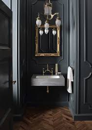 Design Handwaschbecken Badezimmer Barock Stil Modern Grau Gold Badezimmer Bathroom Ideas Badgestaltung Fischgratenboden Dunkle Innenraume