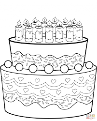 Set isolated cute unicorn and elements part 2 vector. Unicorn Cake Coloring Pages Coloringnori Coloring Pages For Kids