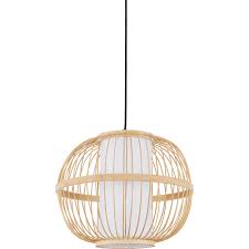 Led art bamboo rectangle chandelier restaurant ceiling light hotel pendantlamp. Buy Modern Bamboo Ceiling Lamp Natural Wood 59851 In The Europe Myfaktory