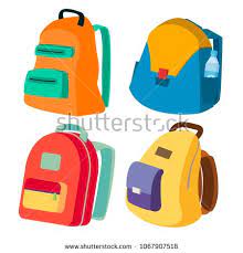 Schoolbag Set Vector Closed Backpacks Side View Colored School Modern Backpacks Isolated Flat Cartoon Illustra Bag Illustration Modern Backpack Cartoon Pics
