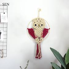 #3 diy macrame wall hanging. Diy Boho Macrame Wall Hanging Woven Decor Cotton Rope Wall Hanger Modern Bohemian Owl Animal Farmhouse Woven Wall Art Tapestry Buy Macrame Woven Tapestry Woven Macrame Tapestry Woven Tapestry Hanging Product On Alibaba Com