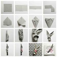 Serviettenring Zu Ostern Bunny Schnell Gefaltet Nach Anleitung Serviettenringe Servieren Falten Falten