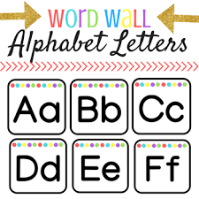 Large colorful alphabet flashcards for kindergarten & preschool! Word Wall Alphabet Letters By Classroom Management Collective Tpt