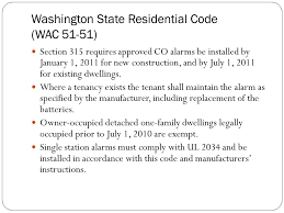 Learn more about smoke detector requirements and fire code compliance for commercial buildings. 2009 Washington State Building Code Wac 51 50 Residential Code Wac 51 51 Fire Code Wac 51 54 Carbon Monoxide Alarm Requirements In The 2009 Washington Ppt Download