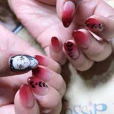 pin by ava tallulah on nezuko cosplay naruto nails anime nails pretty acrylic nails
