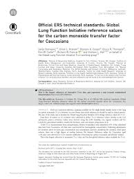 Pdf Official Ers Technical Standards Global Lung Function