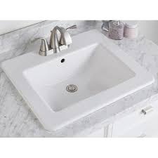 Glass bathroom sinks drop in rectangular tub. Drop In Bathroom Sinks At Lowes Com