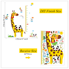 Us 11 0 12 Off 2 Sets Height Charts For Kids Diy Growth Chart Ruler Vinyl Decal Kit Cartoon Height Ruler For Boy Girl Room Wall Decal Sk9044 In