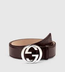 Shop men's belts at gucci.com. Gucci Ssima Leather Belt With Interlocking G Buckle In Brown For Men Lyst