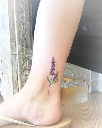 Girly Lavender Tattoo On Ankle Lavender Tattoo Cute Ankle Tattoos Tattoo Designs Men