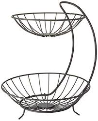 Unique steel stand fruit basket creatively modern fruits & vegetables metal bowl exquisite home restaurant decoration steel art accents gift dearmartian 5 out of 5 stars (316) sale price $42.50 $ 42.50 $ 50.00 original price $50.00 (15%. Spectrum Diversifiedspectrum Diversified Yumi Arched Server Stacked 2 Tier Bowls Dining Table Kitchen Counter Organizer Modern Fruit Basket Stand Industrial Gray Dailymail