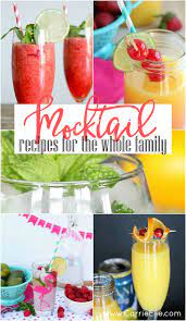 Mocktail Recipes The Whole Family Can Enjoy Carrie Elle Mocktail Recipe Frozen Cocktail Recipes Mixed Drinks Recipes