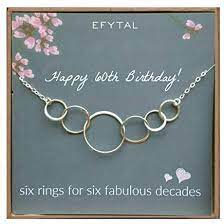 We've got your old man covered with 60th birthday gift ideas for dad. Efytal 60th Birthday Gifts For Women Sterling Silver Six Circle Necklace For Her 6 Decade Jewelry 60 Years Old Buy Online At Best Price In Uae Amazon Ae