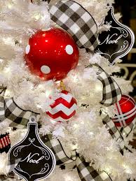 Valery madelyn 16ct 80mm christmas ball ornaments clear green red white classic collection splendor, large shatterproof christmas tree ornaments bulk decoration, themed with tree skirt (not included) 5.0 out of 5 stars 4. The Perfect Red White And Black Christmas Tree Turtle Creek Lane