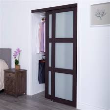 ··· aluminium modern frosted glass door interior bathroom doors in kerala price. Reliabilt Renin 72 In X 80 In Dark Brown Sliding Frosted Glass Door Eu2290esfge072080 Rona