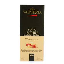 Chocolate raspberry cake that's wonderfully rich, tender and moist with layers of luscious raspberry jam and silky chocolate mascarpone all enveloped in rich dark chocolate ganache aka the best chocolate cake you will. Bar Of White Chocolate Ivoire 35 With Raspberry Valrhona