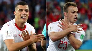 Switzerland stars granit xhaka and xherdan shaqiri will not be suspended for world cup games for xhaka's and shaqiri's goals in a dramatic comeback win over serbia on friday were two of the most. Xhaka Dhe Shaqiri Ne Mesin E 100 Futbollisteve Per T U Pare Ne Euro 2020