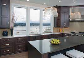 This Pacific Northwest Home Uses Large Windows In The Kitchen To Overlook The Water Views Fe Simple Kitchen Design Modern Kitchen Window Modern Large Kitchens