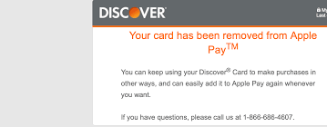 Each billing period, we will generally apply amounts you pay that exceed the minimum payment due to balances with higher aprs before balances with lower aprs as of the date we credit your payment. Got An Email From Discover Saying Apple Pay Has Been Removed Macrumors Forums