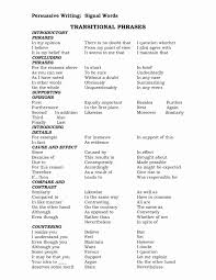 Argumentative Essay Transition Words Pdf Luxury Persuasive Words For An Essay Transition Words For Essays Persuasive Words Transition Words