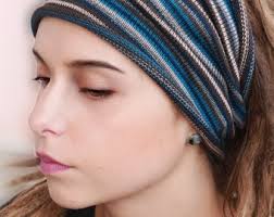 Diadema de punto Accesorios para el cabello con rastas Diadema de tubo  Diadema tipo calcetín Gorro de punto Calentador de orejas Tonos oscuros  Diadema a rayas