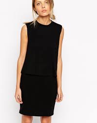 Asos Sleeveless T Shirt Dress With Double Layer Sleeveless Tshirt T Shirt Dress Black Tank Dress