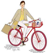Angeline Melin Sketch Paris Illustration Angeline Bicycle Fashion