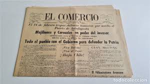 El comercio is a peruvian newspaper based in lima. 1879 Periodico El Comercio Peru Sold At Auction 171807380