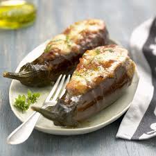 Stuffed Eggplant Parmesan With Ground Beef Ground Beef Recipes Beef Recipes