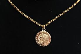 Reserved Solid 22k Gold 1912 2 1 2 Dollar Indian Head Quarter Eagle Coin Pendant On 14k Gold Chain U S Gold Coin Necklace Gold Coin Necklace 14k Gold Chain Coin Pendant