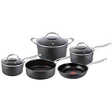 Tefal Jamie Oliver Hard Anodised Premium Series 5 Piece Cookware Set Black Cookware Set Induction Cookware Fry Pan Set