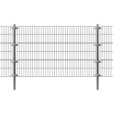 Omheiningspaneel Met Palen 6x1 2 M Antraciet Ijzer Tuinhek Hekken